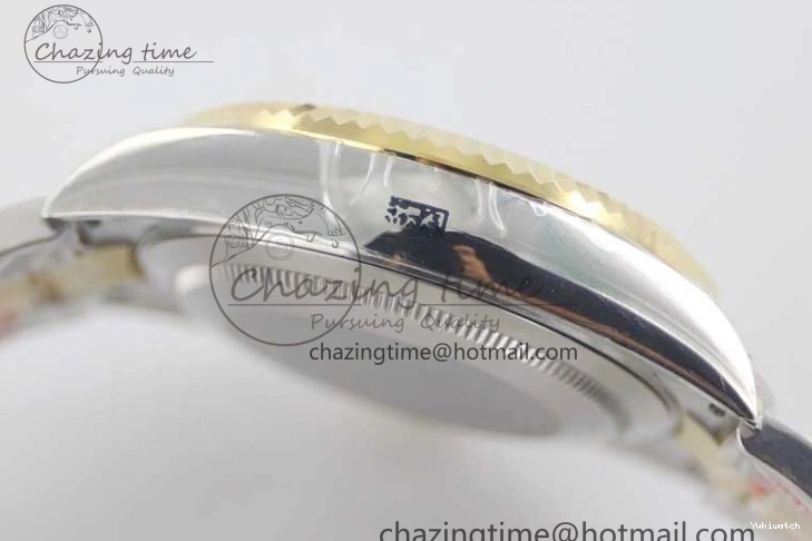 YG Asian SS Dial Edition Sky-Dweller Best 23J to 904L 1:1 Noob White on Bracelet 9001 SS YG 0301